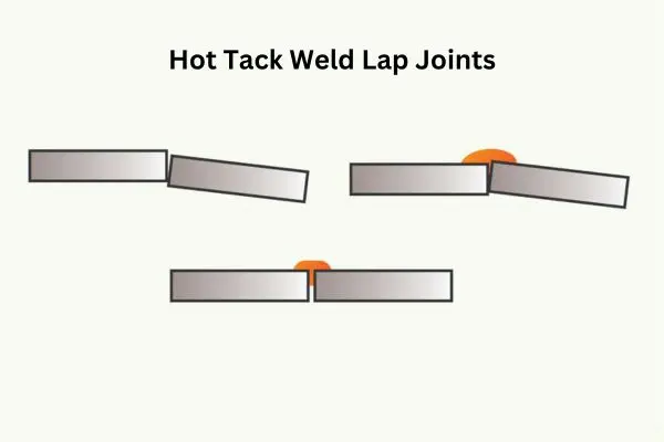 Lap joints of Hot Tack Weld