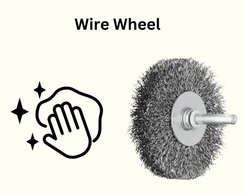 Whire Wheel for cleaning stainless steel